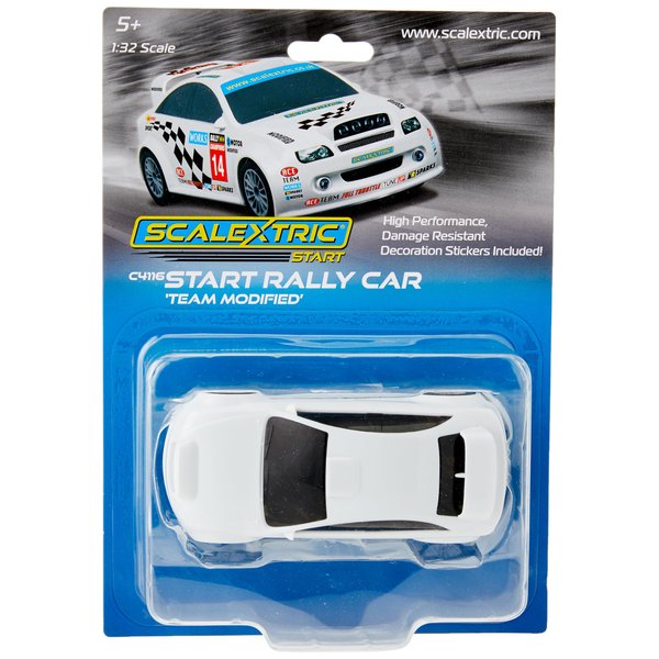 Scalextric Start Rally Style Car Team Modified 1:32 Slot Race Car C4116 Blue