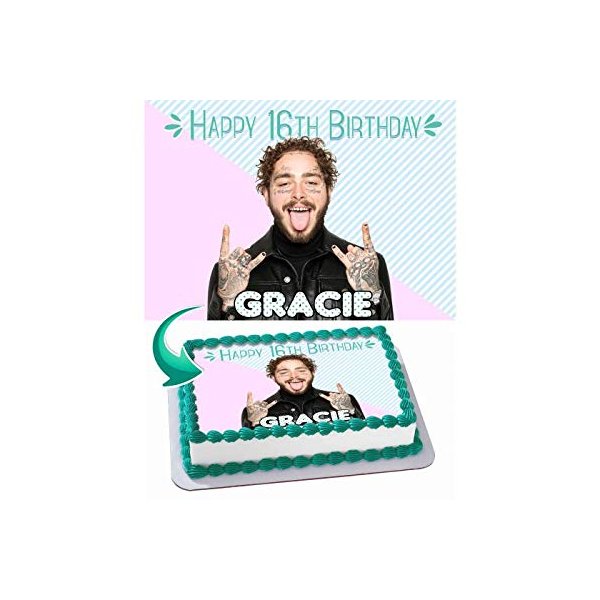 Post Malone 2020 Edible Image Cake Topper Party Personalized 1/4 Sheet