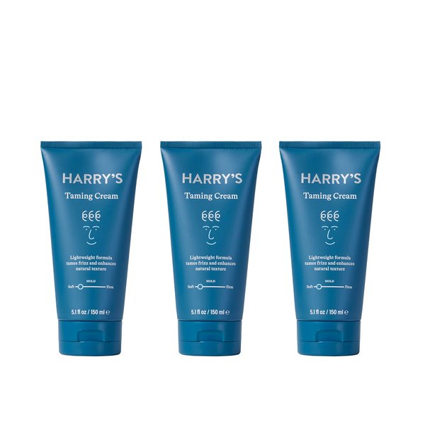 Harry's Hair Taming Cream | Lightweight & Natural Finish | 5.1 Fl Oz, 3 Pack