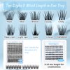Lash Clusters 168 Pcs Cluster Lashes Eyelash Clusters DIY Cluster Eyelash Extensions Individual Lashes Thin Band & Soft(Crocus & Dandelion,C-mix)