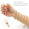 4 Pieces Different Sizes Iron Replacement Flat Chains Iron, Metal Chain Strap for DIY Purse Handbag Shoulder Crossbody Bag Clutch by RAPUDA(15.4 Inch, 23.6 Inch, 31. 4 Inch, 47.2 Inch) Gold