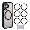 6 Black for Mag Safe Sticker,Compatible with Mag Safe Accessories,Universal Magnetic Wireless Charger Metal Ring Conversion Kit for iPhone16/15/14/13/12,GalaxyS23/22/21,Google Pixel8/7/6/5Series