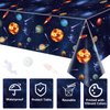 2 Pack Outer Space Party Tablecloths, Solar System Table Covers, 51x87'' Plastic Disposable Rectangle Planet Table Cover for Kids Space Theme Birthday Party Decorations, Galaxy Theme Party Supplies