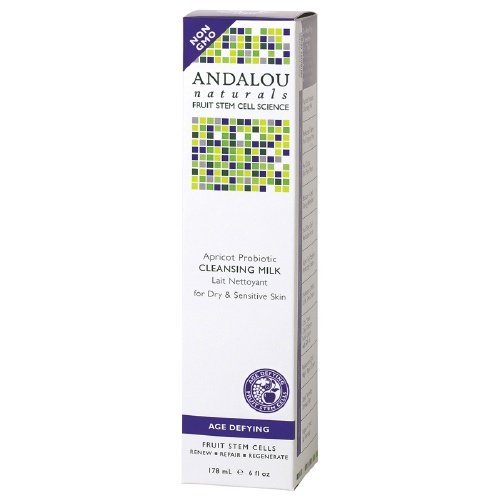 Andalou Naturals Probiotic Cleansing Milk, Apricot 6 oz (178 ml) (Pack of 3)
