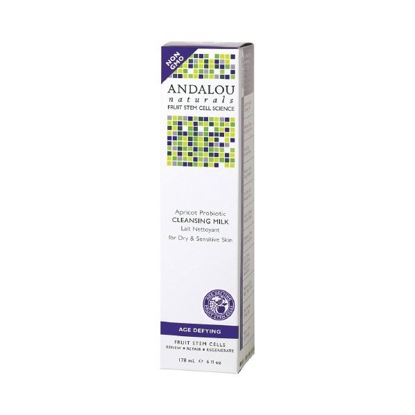 Andalou Naturals Probiotic Cleansing Milk, Apricot 6 oz (178 ml) (Pack of 3)