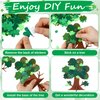 Chuangdi 424 Pcs St. Patrick's Day Foam Craft Kit Shamrock Tree Foam Stickers Adhesive Foam Glitter Shamrock Shaped Stickers for St Patrick's Day Family Activities Art DIY Party Decorations
