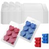 MILIVIXAY Wax Melt Containers-6 Cavity Clear Empty Plastic Wax Melt Molds-25 Packs Heart Shape Clamshells for Tarts Wax Melts.