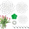 DIKEMY 3Pcs Flower Arrangement Holder, Wire Arranger Twist Floral Grid Flower Frog Tool for Vase Floral Stems Bouquets Plant Fixation