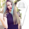 FRIUSATE 2 Pieces Punched Highlight Cap for Hair with Hook, Hair Highlighting Kit, Reusable Silicone Highlighting Cap Pull Through Caps Hair Coloring Dyeing Frosting Cap with Hook for Women Men