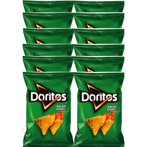 Doritos Salsa Verde Flavored Tortilla Chips 10 oz Bags (12)