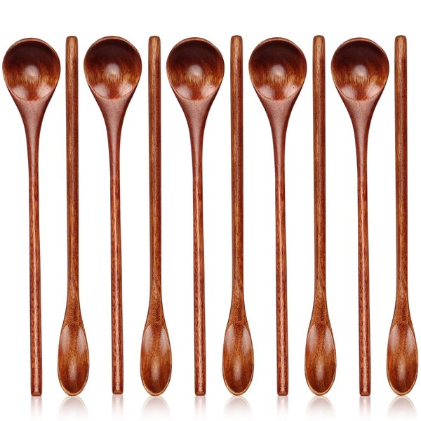 6 Pcs Small Wooden Spoons for Coffee Spoons Jars Tea Spoons Wood Teaspoons Tasting Spoon Teaspoon Mini Stirring Spoon Honey Spoons Tiny Mixing Spoon Dessert Table Stir Spoon