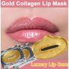 5 Masks 24K Gold Collagen Lip Treatment Mask Patches. Plumper Fuller Softer Lips. Anti Aging Reduce Fine Line Wrinkles Creases Hydrating Moisturizing Uplifting Tone Firmer Smooth Lips Regeneration.