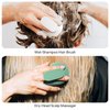PHOVSUV 2pcs Shampoo Brush Hair Scalp Massager,100% Silicone Scalp Scrubber,Scalp Exfoliator for Stress Relax Hair Growth(Cyan+White)