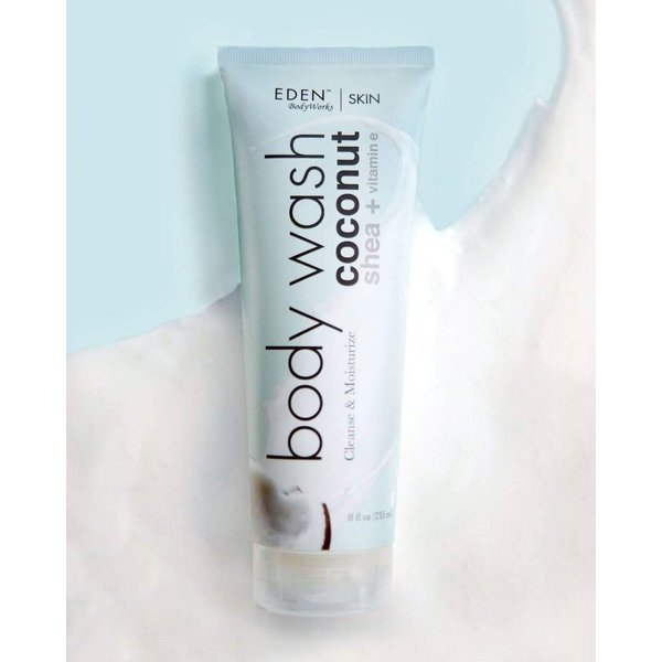 EDEN BodyWorks Coconut Shea Body Wash | 8 oz | Gently Cleanse, Heal & Moisturize Skin - Fresh Scent