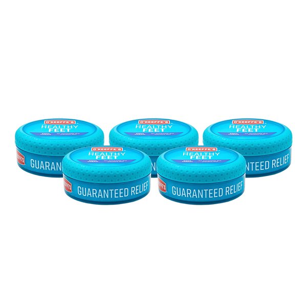 O'Keeffe's K0320001-5 Healthy Feet Foot Cream in Jar (5 Pack), 3.2 oz