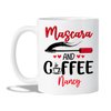 Makeup Lover Coffee Mug, Mascara Eyelash Makeup Travel Cup, Personalized Coffee And Mascara White Cup Gifts For Women Cosmetician Esthetician Makeup Lovers, MUA Beautician Ceramic Mugs 11oz 15oz