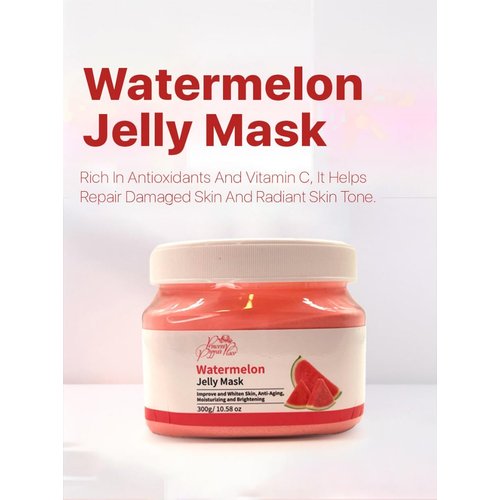 Generic Princess Pippa's Place Watermelon Jelly Mask Powder - Jelly Face Mask Peel Off- Hydrating, Moisturizing, Anti-Aging Jelly Mask for Face Glowing and Radiant Skin- 300G/10.58 Oz, Red