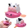 Pink Milk Cow Bath Toy, Cute Cow Wind Up Bath Toys for Boys and Girls, Baby Shower Games Bath Toys for Toddlers 3-5, Bathtub Wind Up Toys for Christmas, Party Favors, Easter Kids Wind Up Toys