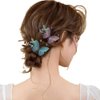 JKQBUX Edge Clip Retro embroidered butterfly hairpin Super fairy Hair Accessorie Hair Pins Duck Billed Hair Clips for Women Girls Party Wedding 2PC