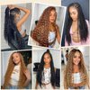 Fabimiya Deep Curly Braiding Human Hair 100g 20 Inch Color 30 Auburn Brown Deep Water Wave Bulk Human Hair for Braiding No Weft Brazilian Virgin Deep Curly Human Hair Extensions for Boho Braids