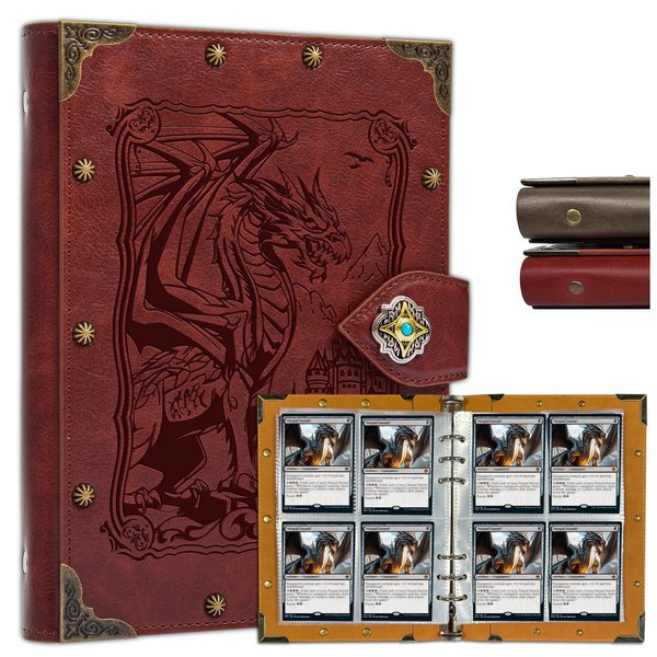 DUROTAN Trading Card Binder-4 Pocket Can Hold 240 Cards Portable Card Games Display Storage Cases is Gifts for Boys and Girls