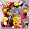 9pcs Softball Balloons, Softball Birthday Number Mylar Foil Balloon Softball Birthday Party Supplies Softball Birthday Decorations (8th)