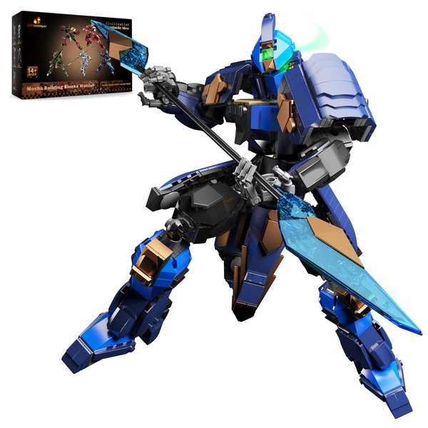JMBricklayer Mech Building Sets for Adults 70128, Cool Mech Sets Hero Figure Robot Display Model, Mecha Construction Set for Boys 8-14 Girls, Collectible Mechs Gifts Idea for Adult Teen(834 Pieces)
