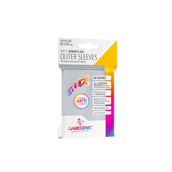 Outer Sleeves Matte Japanese Size - Premium Protection for Your Treasured Cards! 60-Pack of Card Sleeves Ideal for TCGs and LCGs, Made by Gamegenic
