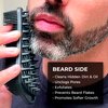 Blackwood For Men Double Duty Beard & Body Scrubber - Dual-Sided Men's Shower Tool - Handheld Body Wash Brush with Long Soft Silicone Bristles for Deep Cleaning - Short Exfoliating Tips for Beard Care