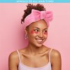 Bliss Women's Spa Headband - 2 Pack Microfiber Towel for Washing Face, Skin Care, Makeup and Messy Hair - Preppy Stuff Shower Accessories with Elastic Band and Hair Bow