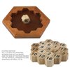 Wooden Digital Platter Puzzle,Classical Puzzle Toys Brain Teaser Wooden Hexagon Digital Puzzle Toys,Digital Game Number 19 Sum Equal to 38 Math Board Game Toy for Kids and Adults