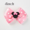 4 Inch Mouse Ears Hair Bow Clips Toddler Girls Polka Dot Hair Accessories Dress Up Birthday Gift Decorations