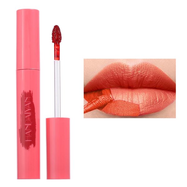 BEUKING Peel Off Lip Tint, Wipe-On Colour Liquid Lipsticks, Tattoo Lip Glaze, Matte High Pigment Long Wear Waterproof Lip Contour Stain Non Smudge Transfer Proof Tear-off Lip Gross (#06, 0.12 floz)