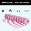 Lichamp 10-Pack Pink Electrical Tape Waterproof, 3/4 in x 66ft, Industrial Grade UL/CSA Listed High Temp Electrical Tape Pink Electric Super Vinyl
