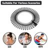 6 PCS Full Circular Stretch Comb Headbands Plastic Flexi Comb Circle Headbands with Teeth for Women's Hair Flexible Plastic Circle Comb Women Lady Stretch Plastic Full Circle Hair Comb (Black)