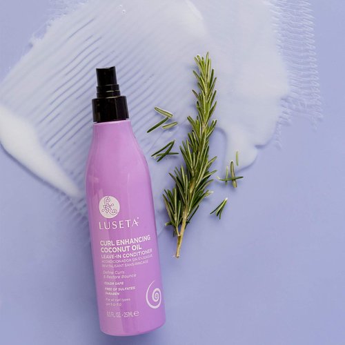 Luseta Leave in Conditioner for Curly with Coconut Oil Promotes Shining, Bouncy, Frizz-free, Sulfate Free Paraben Free 8.5Fl Oz