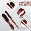 Pure Boar Bristle Hair Brush for Women and Beard Brush for Men, Slick Back Hair Brush Teasing Brush Edge Brush with Natural Wood Handle, Use for Detangling, Smoothing, Wave Styles, Restores Shine