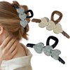 2 PACK Big Heart Hair Clips Styling Accessories for Women Girls Heart-shaped Jelly Claw Clip for Long Thick Hair for Party