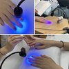 UV Nail Lamp, 395nm UV LED Black Light, UV Lamp for Nails with Flexible Gooseneck and Clamp, Portable Black Gel Nail Light USB Input, Nail Cure Light, Manicure Dryer UV Curing Light Salon Home DIY