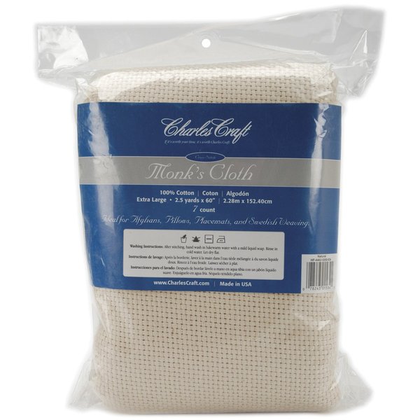 DMC Charles Craft Charles Craft Monk's Cloth Aida 7 Count 60"X2, Natural