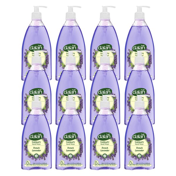 Dalan Therapy French Lavender Ultra Moisturizing Liquid Hand Soap for Normal and Dry Hands Fresh Clean and Soft Feeling (13.5 Fl Oz / 400 mL (Pack of 12))