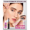 Strong Hold Clear Brow Gel, 2Pcs Waterproof Eyebrow Setting Gel, Long-Lasting Transfer-Proof Eye Brow Glue Makeup, Precise Brush for Fast Brow Sculpt, Lift and Shaping, Gel Para Cejas-01 Transparent