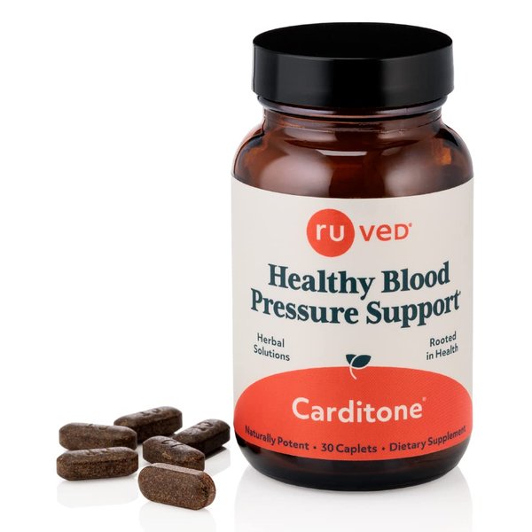 ruved Carditone, Doctor-Formulated, All-Natural Ayurvedic Herbal Supplement, Trusted for Over 30 Years, 30 Vegetarian Caplets