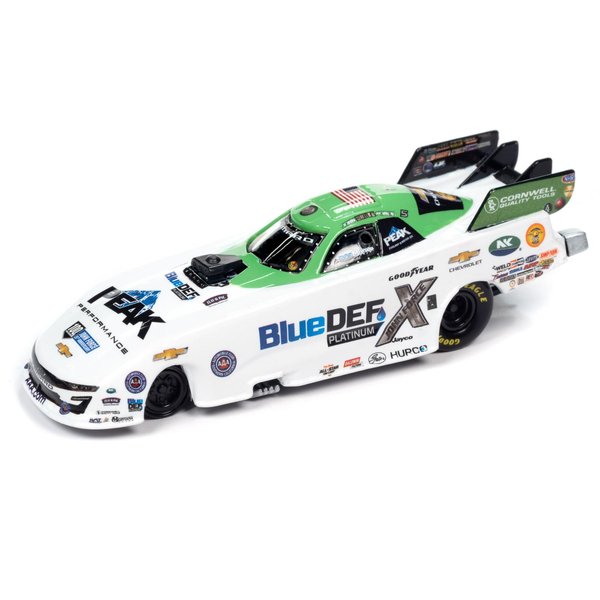 Chevy Camaro NHRA Funny Car John Force BlueDEF Platinum 2022 Racing Racing Champions Mint 2023 Release 1 Limited Edition 2596 Pieces Worldwide 1/64 Diecast Model Car Racing Champions RC016-RCSP030B