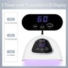UV LED Nail Lamp, LKE LED Nail Lamp 72W UV Light for Nails with 3 Timer Setting & LCD Touch Display Screen Nail Lamp Nail Dryer