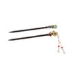2Pcs Chinese Style Flower Tassel Hair Sticks, Traditional Imitation Jade Wooden Hairpins with Bead Pendants Hanfu Hair Accessories for Women Girls