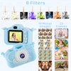 Kids Camera Toys for 6-12 Years Old Boys Girls,Toddler Camera with Protective Silicone Cover,HD Digital Video Cameras with Dual Lens 32GB SD Card,Christmas Birthday Gift for 6 7 8 9 10 11 12