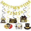 Gold Happy New Year 2025 Banner Happy 2025 New Years Banner New Year Eve Banner 2025 Happy Nye Banner 2025 for New Years Eve Party Supplies 2025