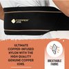 Copper Joe Back Brace for Lower Back Pain Relief, Back Support Belt Men and Women With Adjustable Black Velcro Lumbar Support Belt for Sciatica (Small/Medium)