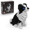 KADELE Cute Dog Building Animal Sets, Extremely Challenging STEM Building Blocks Decor for Adults Kids, Micro 3D Educational Toys for Boys Girls Ages 8 and Up，Border Collie